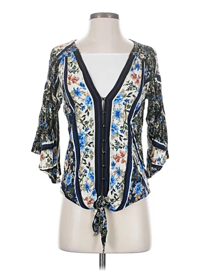 Pre-owned Daytrip 3/4 Sleeve Blouse In Blue