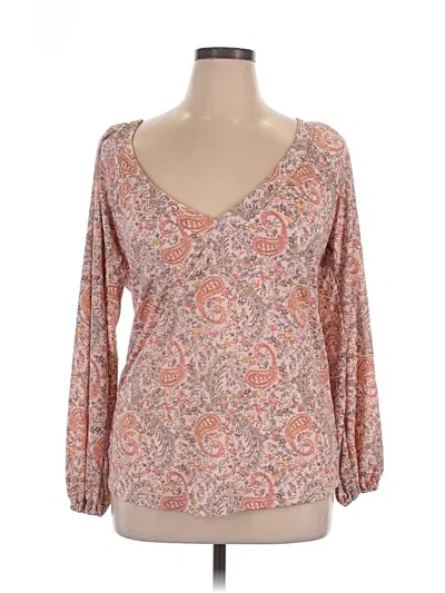 Pre-owned Daytrip 3/4 Sleeve Blouse In Brown