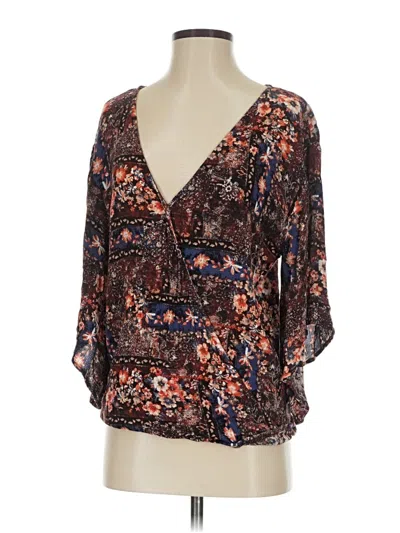 Pre-owned Daytrip 3/4 Sleeve Blouse In Brown
