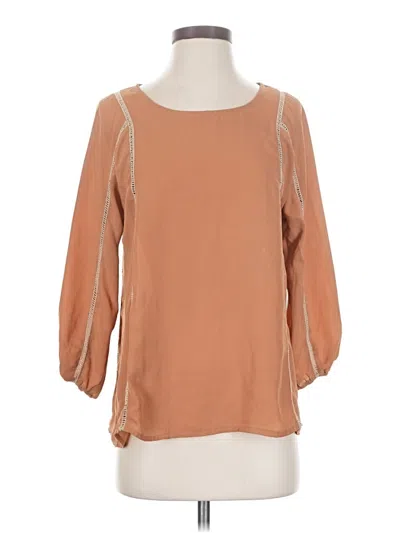 Pre-owned Daytrip 3/4 Sleeve Blouse In Brown