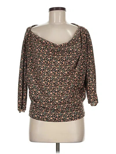 Pre-owned Daytrip 3/4 Sleeve Blouse In Brown