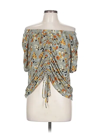 Pre-owned Daytrip 3/4 Sleeve Blouse In Gray