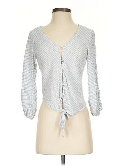 Pre-owned Daytrip 3/4 Sleeve Blouse In Gray