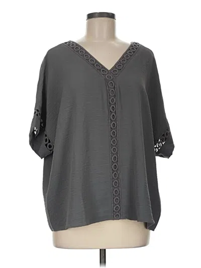 Pre-owned Daytrip 3/4 Sleeve Blouse In Gray