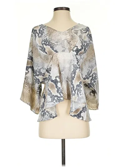 Pre-owned Daytrip 3/4 Sleeve Blouse In Silver