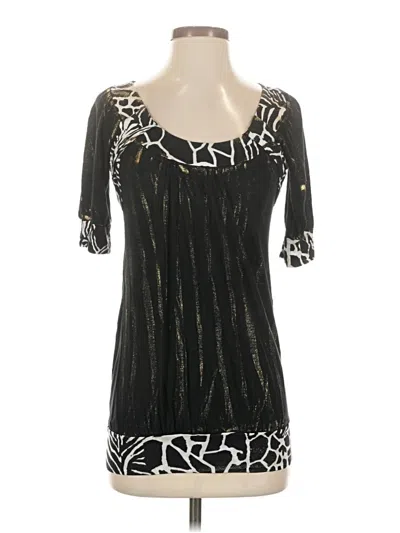 Pre-owned Daytrip 3/4 Sleeve Top Black Scoop Neck Tops