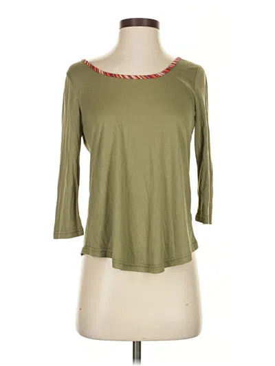 Pre-owned Daytrip 3/4 Sleeve Top Green Boatneck Tops