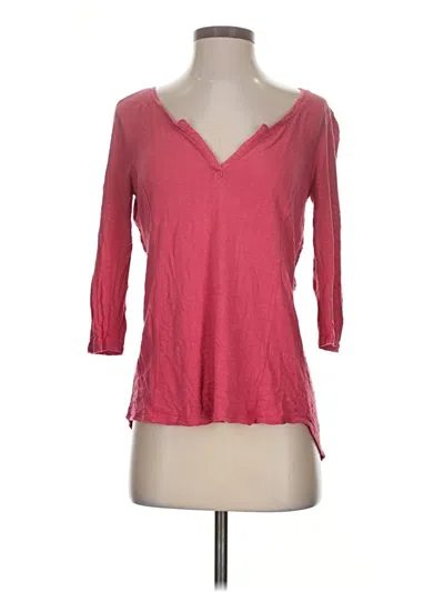 Pre-owned Daytrip 3/4 Sleeve Top Pink V Neck Tops