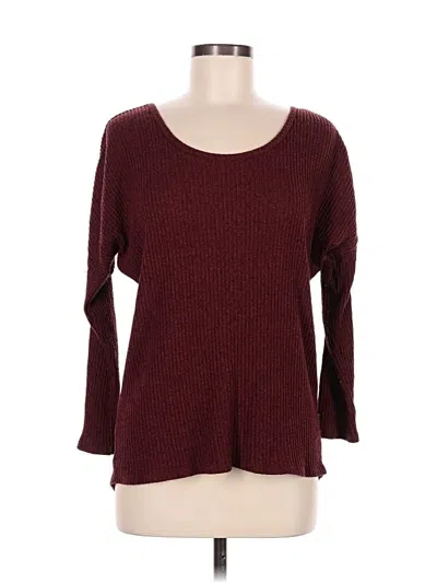 Pre-owned Daytrip 3/4 Sleeve T-shirt In Burgundy