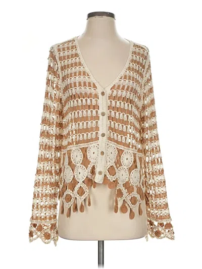 Pre-owned Daytrip Cardigan Sweater In Tan