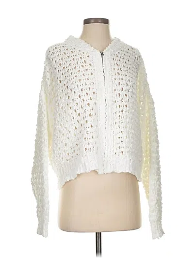 Pre-owned Daytrip Cardigan Sweater In White