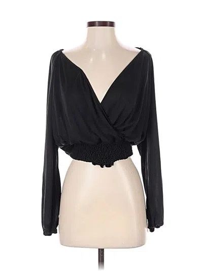 Pre-owned Daytrip Long Sleeve Blouse In Black