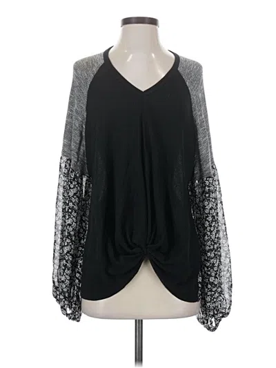 Pre-owned Daytrip Long Sleeve Blouse In Black