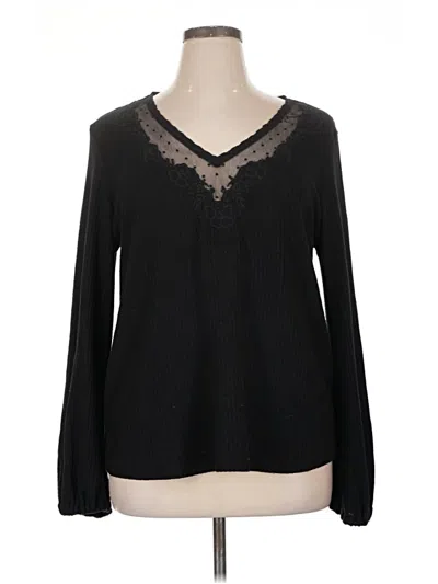 Pre-owned Daytrip Long Sleeve Blouse In Black