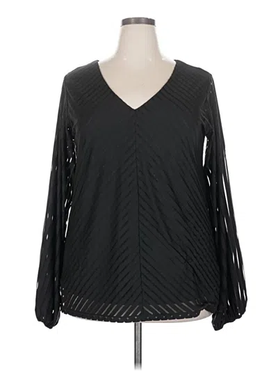 Pre-owned Daytrip Long Sleeve Blouse In Black