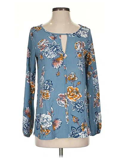 Pre-owned Daytrip Long Sleeve Blouse In Blue