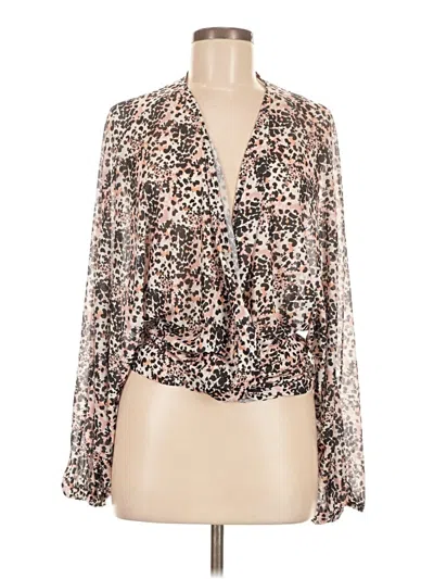 Pre-owned Daytrip Long Sleeve Blouse In Brown