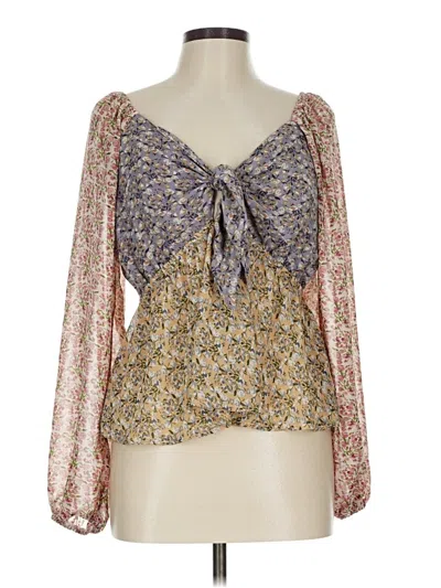 Pre-owned Daytrip Long Sleeve Blouse In Brown