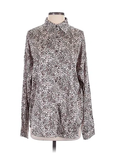 Pre-owned Daytrip Long Sleeve Blouse In Brown