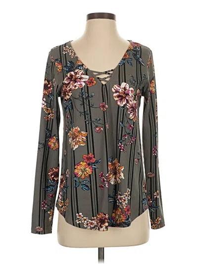 Pre-owned Daytrip Long Sleeve Blouse In Gray