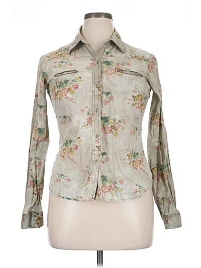 Pre-owned Daytrip Long Sleeve Blouse In Silver