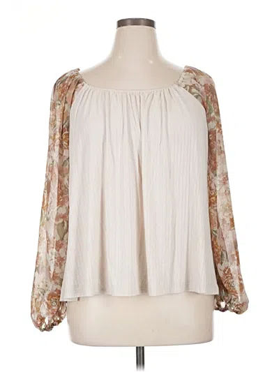 Pre-owned Daytrip Long Sleeve Blouse In White