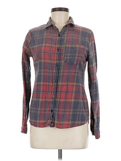 Pre-owned Daytrip Long Sleeve Button Down Shirt In Burgundy