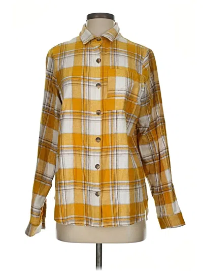 Pre-owned Daytrip Long Sleeve Button Down Shirt In Yellow