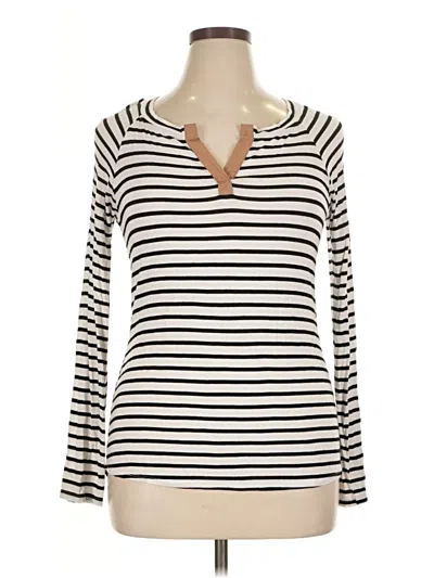 Pre-owned Daytrip Long Sleeve Top Ivory V-neck Tops In White