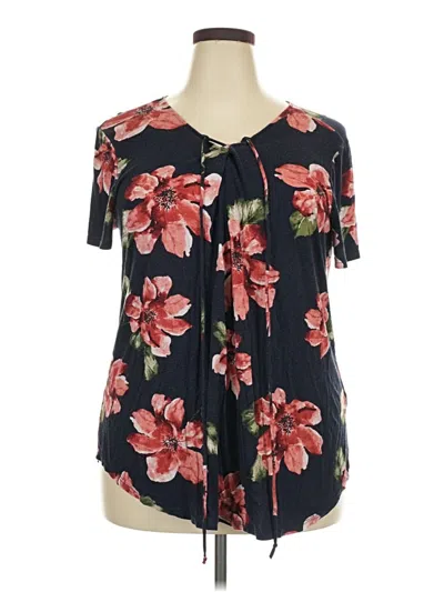 Pre-owned Daytrip Short Sleeve Blouse In Black