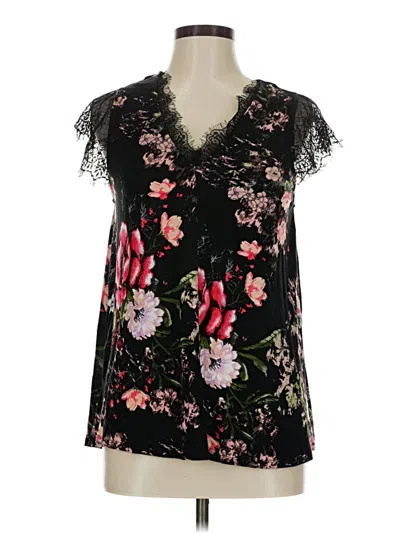 Pre-owned Daytrip Short Sleeve Blouse In Black