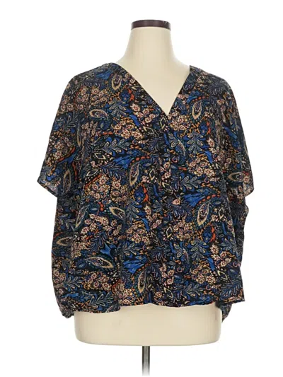 Pre-owned Daytrip Short Sleeve Blouse In Blue