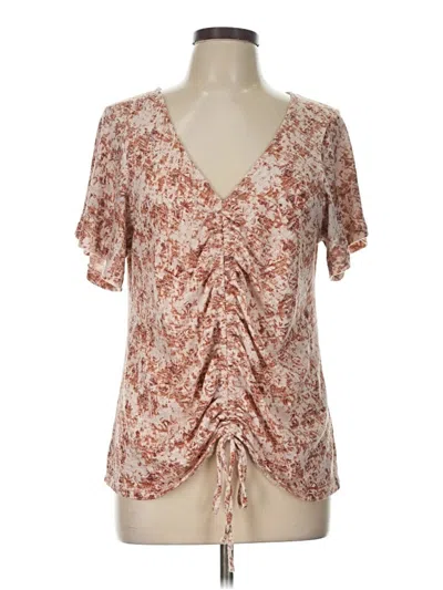 Pre-owned Daytrip Short Sleeve Blouse In Brown
