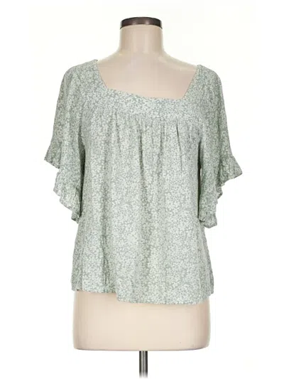 Pre-owned Daytrip Short Sleeve Blouse In Green