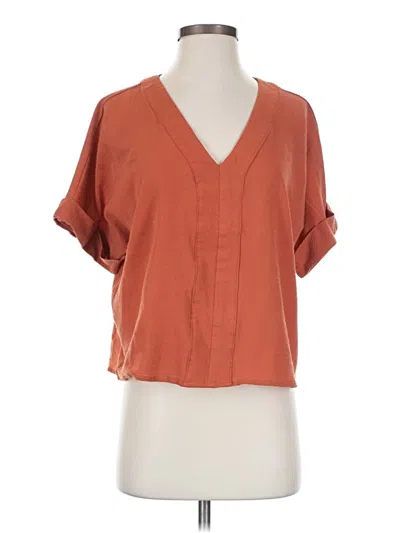 Pre-owned Daytrip Short Sleeve Blouse In Orange