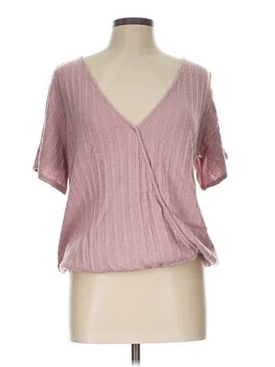 Pre-owned Daytrip Short Sleeve Blouse In Pink