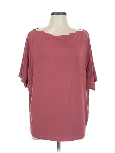 Pre-owned Daytrip Short Sleeve Top Burgundy Cowl Neck Tops