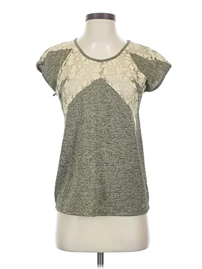 Pre-owned Daytrip Short Sleeve Top Gray Scoop Neck Tops