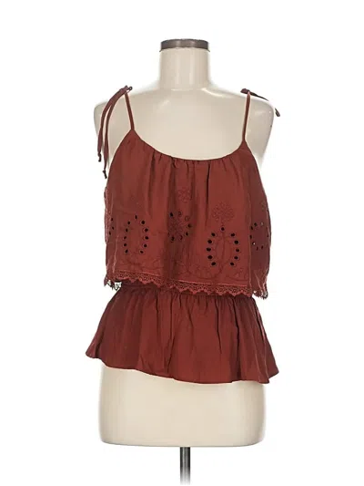 Pre-owned Daytrip Sleeveless Blouse In Brown