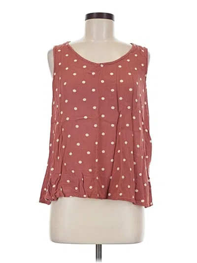 Pre-owned Daytrip Sleeveless Blouse In Burgundy