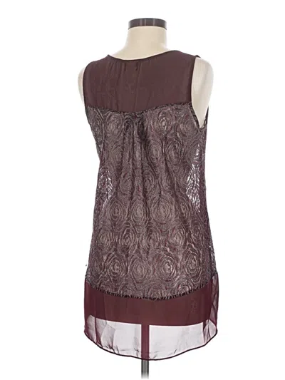 Pre-owned Daytrip Sleeveless Blouse In Burgundy