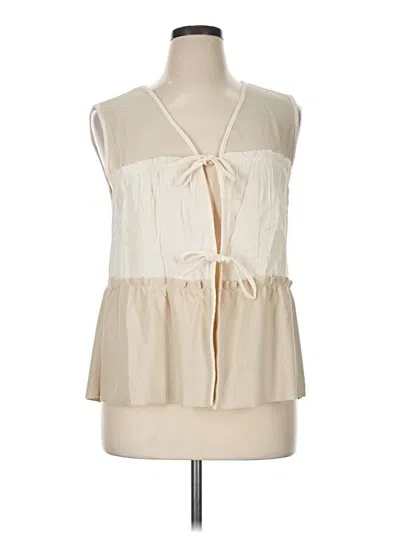 Pre-owned Daytrip Sleeveless Blouse In Ivory