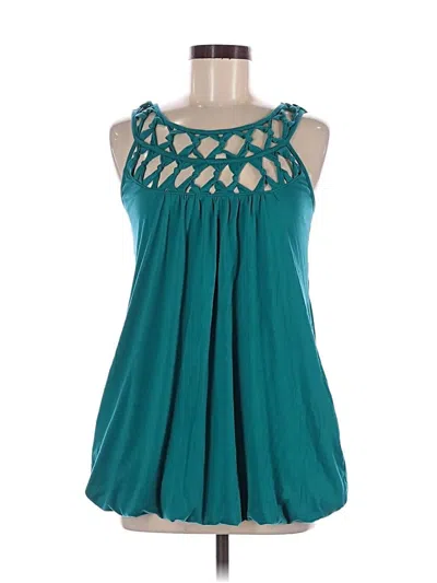 Pre-owned Daytrip Sleeveless Blouse In Teal