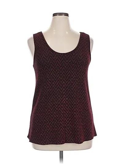 Pre-owned Daytrip Sleeveless Top Burgundy Scoop Neck Tops