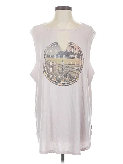 Pre-owned Daytrip Sleeveless Top Gray Scoop Neck Tops