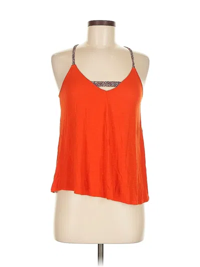 Pre-owned Daytrip Sleeveless Top Orange Halter Neckline Tops