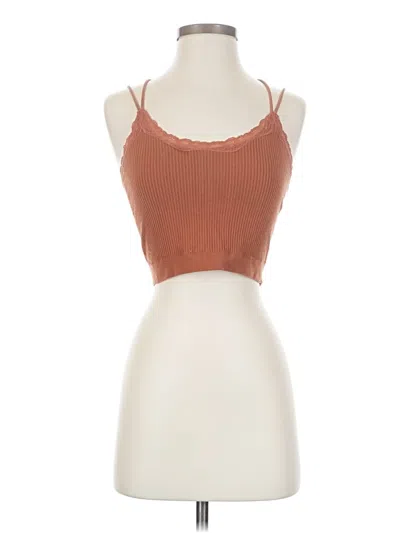 Pre-owned Daytrip Sleeveless Top Orange Halter Neckline Tops