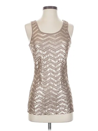 Pre-owned Daytrip Sleeveless Top Silver Halter Neckline Tops