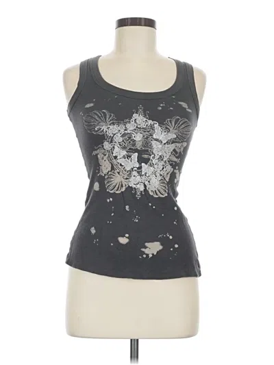 Pre-owned Daytrip Tank Top Gray Halter Neckline Tops