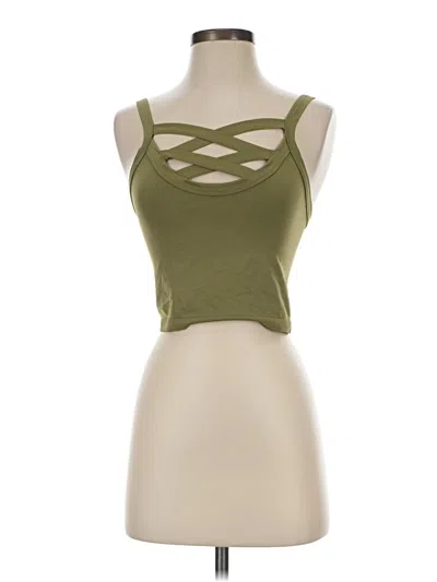 Pre-owned Daytrip Tank Top Green Strapless Neckline Tops